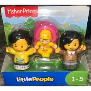 Fisher-Price Little People Big Helpers Asian Family Dad, Mom. Baby (NWT)